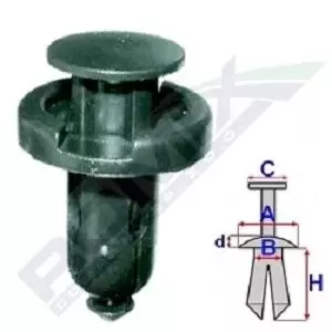Image of ROMIX Clip, trim-/protection strip VW,HONDA,SUBARU B25354 91503SZ5003,909140007