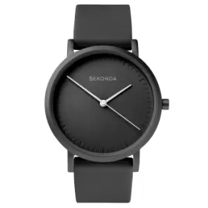 image of Sekonda In Colour Quartz Black Dial Black Silicone Strap Ladies Watch 40389