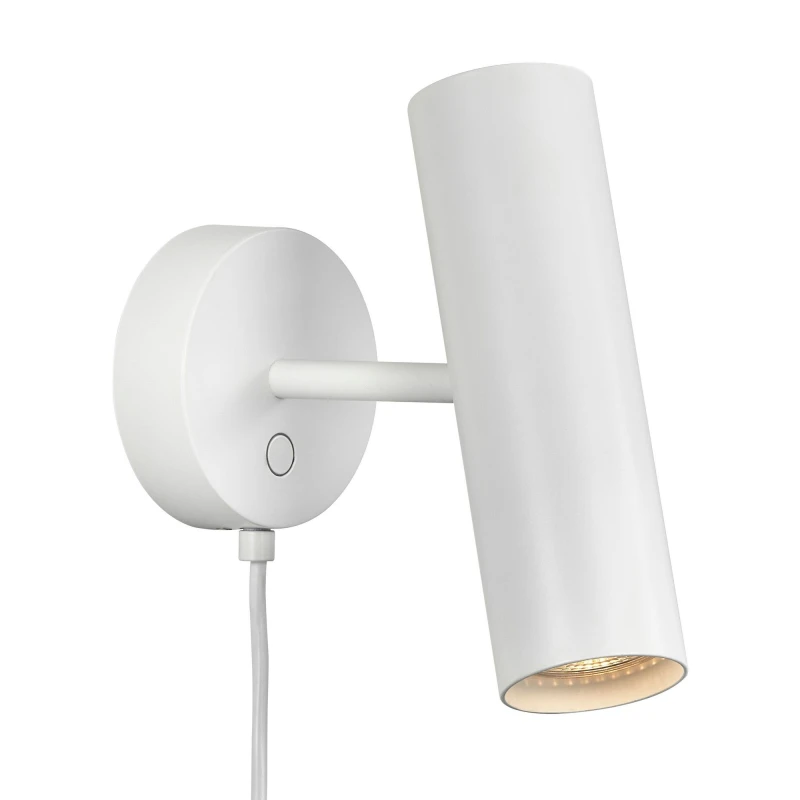 Image of Nordlux Mib Wall Light White Metal Bedroom GU10 Switch Plug In/Mains White Unisex