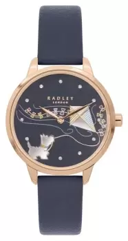 image of Radley RY21618 Essex Road Navy Dog Dial Navy Blue Watch