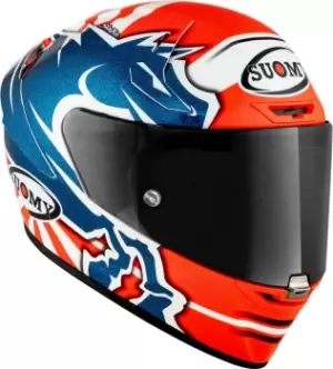 image of Suomy SR-GP Dovi Replica 2019 Helmet (No Sponsor), white-red-blue, Size S, white-red-blue, Size S