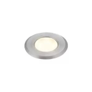 Image of Saxby Lighting - Saxby Cove - Integrated LED 1 Light Outdoor Recessed Light Marine Grade Brushed Stainless Steel, Frosted IP67