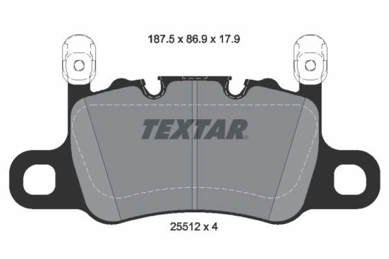 Image of Brake pad set TEXTAR 2551205