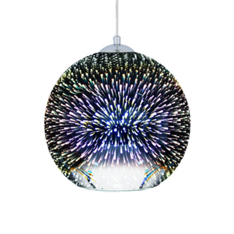 Image of Beliani Pendant Lamp Sessera Glass Silver