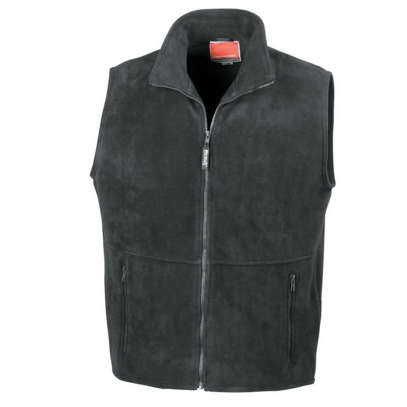 Image of Result Result Men Polartherm Fleece Lined Body Warmer in Black Size: X-Small Black XS Male 5063527364968