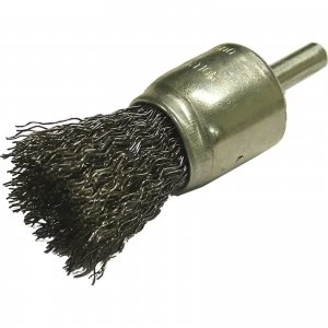 image of Faithfull Crimped Wire End Brush 25mm 6mm Shank