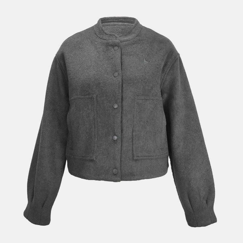 Image of Jack Wills Womens Insulated Long Sleeve Short Puffer Jacket Grey female 6 (2XS)