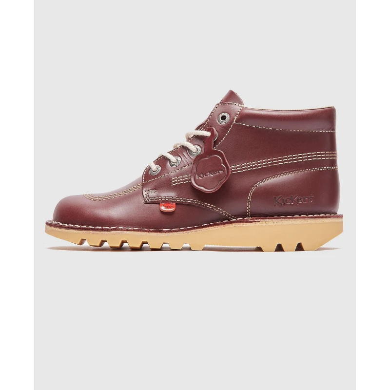 Image of Kickers Kick Hi Leather Boots Red male UK 7