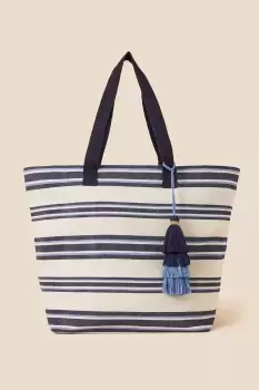 Large Stripe Beach Tote Bag