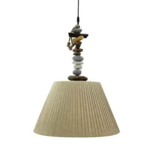 image of Onli Stoney Dome Pendant Ceiling Light, Stone Tower