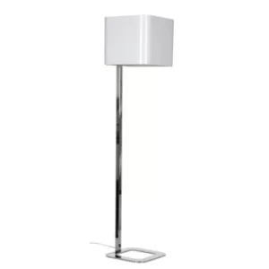 Quadro Floor Lamp With Shade Chrome