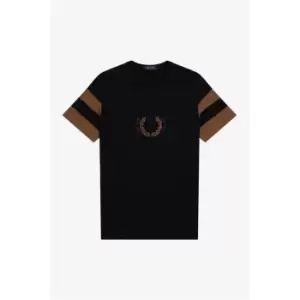 Image of Fred Perry Bold Tipped T Shirt - Black