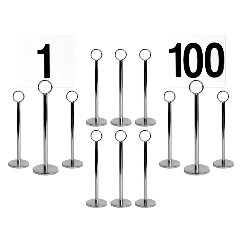 Image of Argon Tableware 12X Table Number Card Holders - 30Cm - Place Card Holder Number Stands For Wedding, Restaurant Menu, Memo, Party
