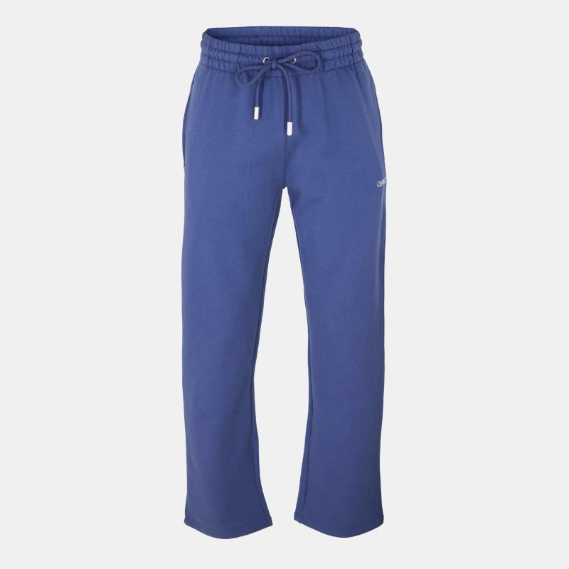 Image of Off White Mens Arrow Closed Hem Fleece Joggers Dark Blue-White male XS