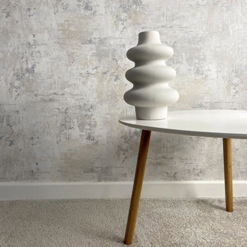 Image of Belgravia Decor Plaster White Vinyl Wallpaper