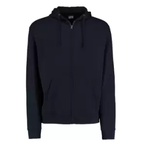 image of Kustom Kit Mens Full Zip Hooded Sweatshirt (2XL) (Navy Blue)