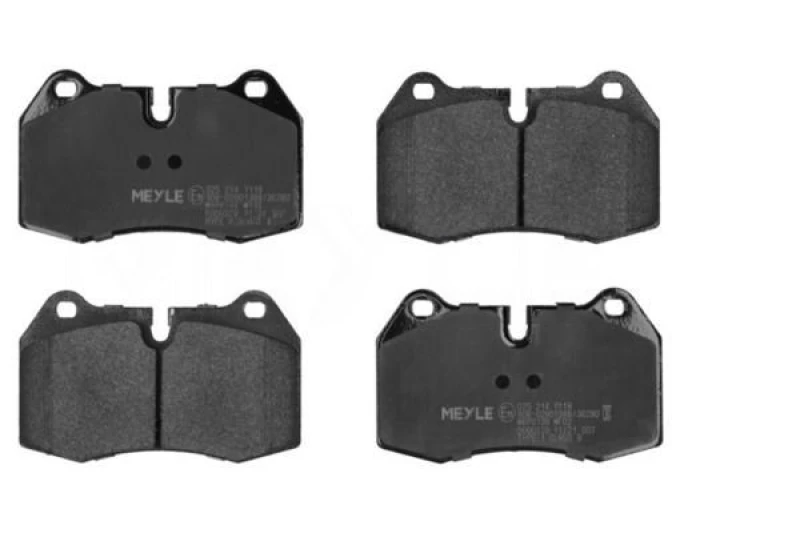 Image of MEYLE 025 214 7118 Brake pad set Front Axle, prepared for wear warning indicator, Original Quality, with anti-squeak plate Brake Pad Set,disc brake (