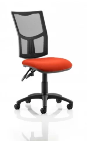 Image of Eclipse II Lever Task Operator Chair Mesh Back With Bespoke Colour Seat in Orange