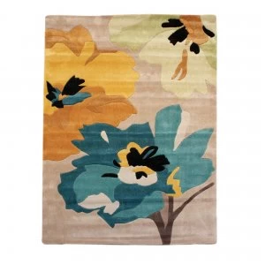 Image of Flair Rugs Flair 120 x 170cm Infinite Bloom Rug - Teal
