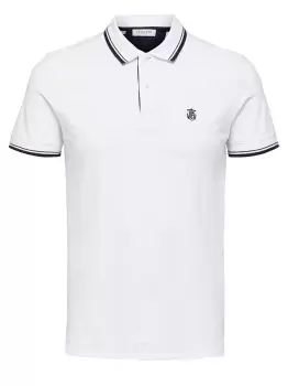 SELECTED Regular Fit - Polo Shirt Men White