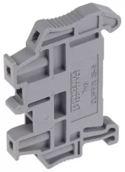 image of Phoenix Contact, CLIPFIX 35-5 V0 End Clamp for DIN Rail NS 35/15, DIN Rail NS 35/7.5, FBS5, FBS6, KLM2, KLM3, KML3L,