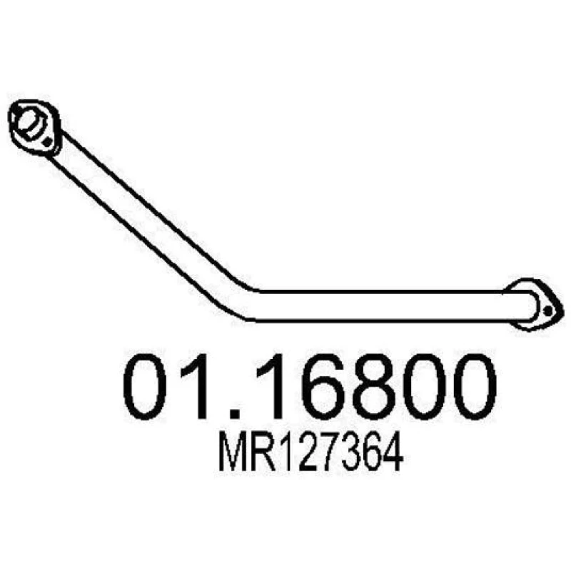 Image of MTS 01.16800 Exhaust Pipe Front, Length: 820mm Exhaust Pipe (17)