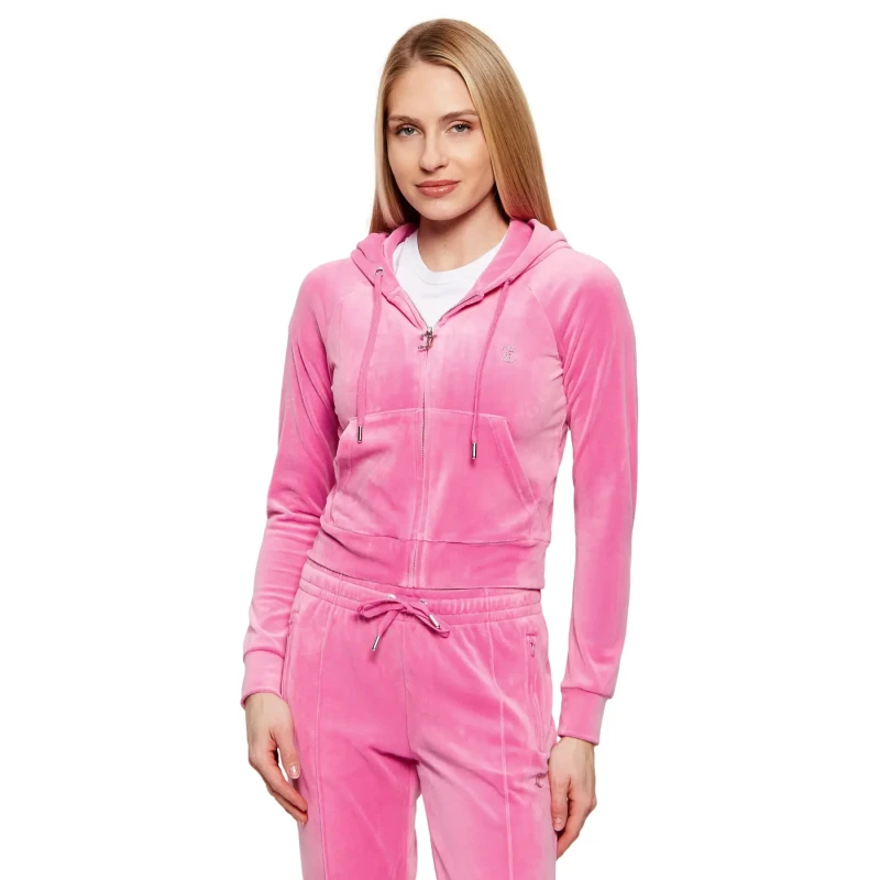 Image of Juicy Couture Womens zip-up hoodie Juicy Couture Madison Col Out Rose Female XS