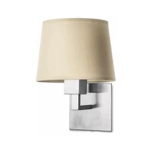 Image of Bali wall lamp, satin nickel, without lampshade