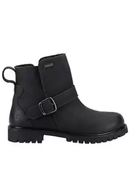 Image of Hush Puppies Wakely Buckle Ankle Boot - Black, Size 4, Women
