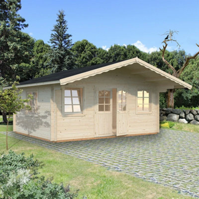 Image of Palmako Helena 5.4m x 5.4m Log Cabin Garden Building (70mm)