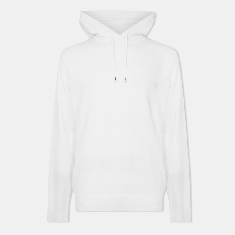 Image of Boss Mens Gustoso Knitted Hoodie White male 2XL