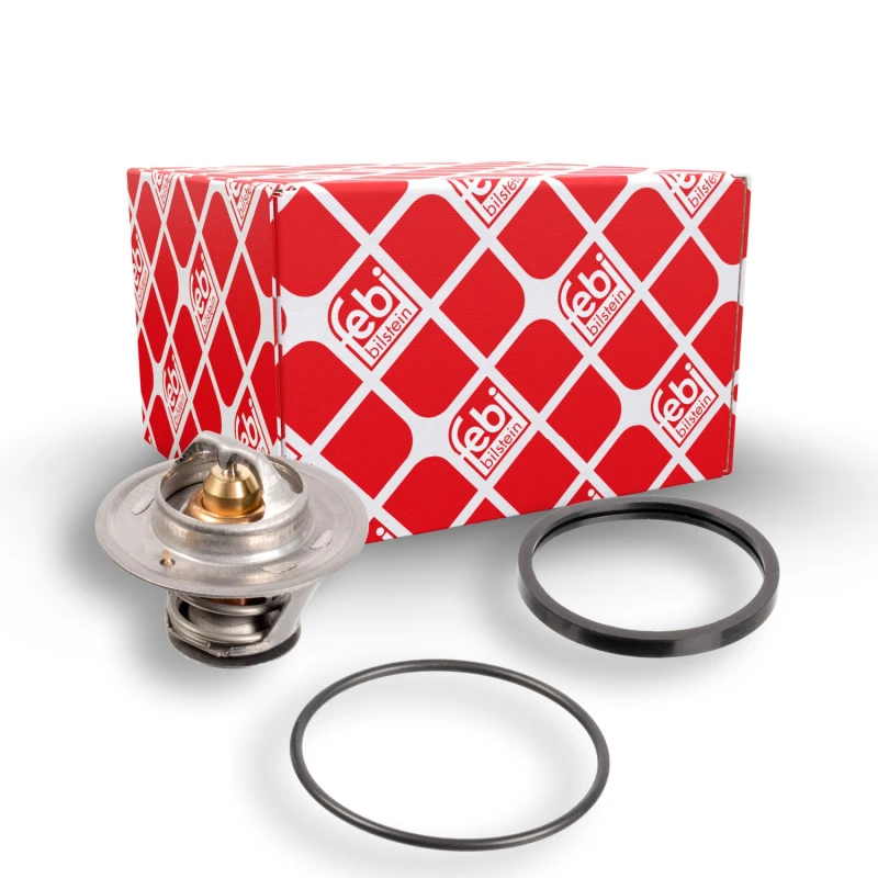 Image of FEBI BILSTEIN 17350 Engine thermostat Opening Temperature: 79°C, with gasket/seal, with seal ring Thermostat,coolant (316)