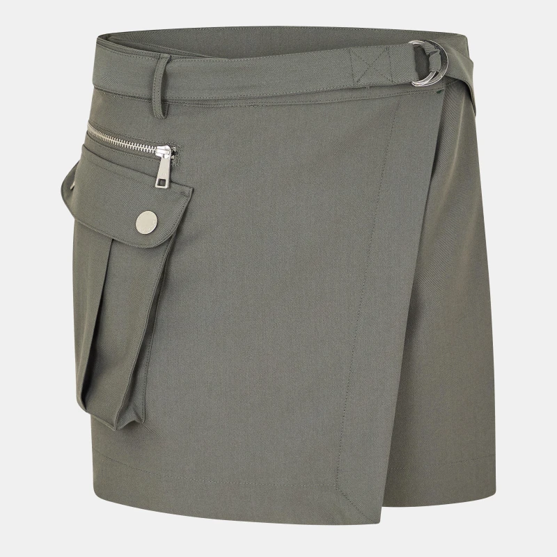 Image of Jack Wills Cargo Wrap Skirt - Grey Grey 8
