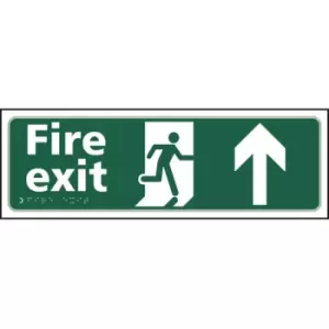 Image of Fire Exit Man Running Arrow Up - Taktyle (450 X 150MM)