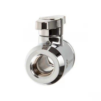 Image of Bitspower Stopcock 1/4" Silver handle - Silver Shining