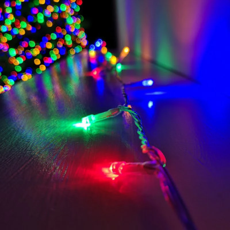 Image of Samuel Alexander 200 LED 16M Premier Christmas Outdoor 8 Function Lights Clear Wire In Multicoloured