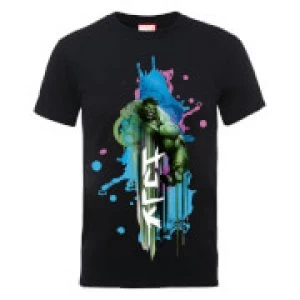 Image of Marvel Avengers Assemble Hulk Art Burst T-Shirt - Black - M