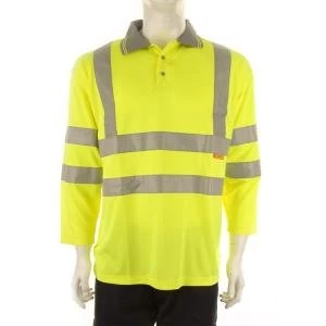 Image of B Seen Polo Shirt 34 Sleeve Polyester 2XL Saturn Yellow Ref BPK3QSYXXL