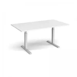 Image of Elev8 Touch boardroom table 1800mm x 1000mm - silver frame and white