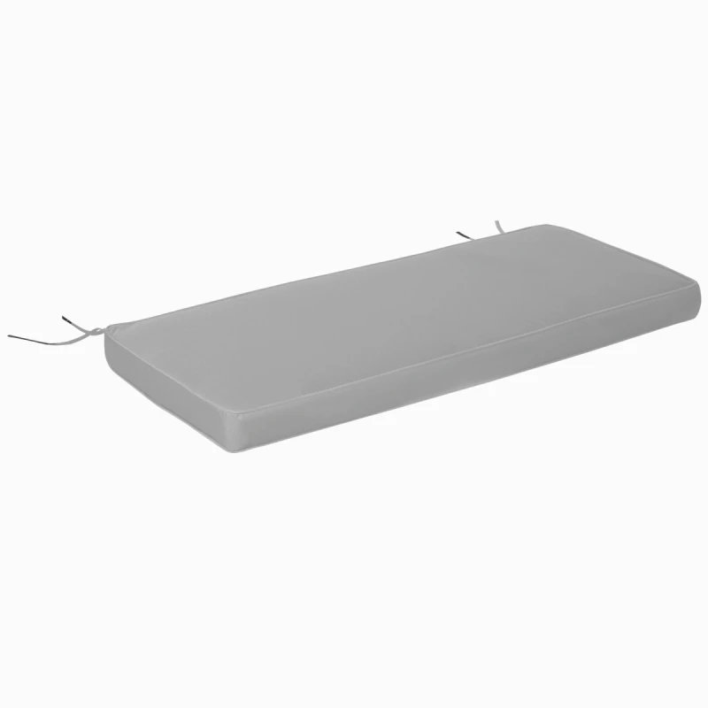 Image of Outsunny Garden Bench Cushion 2 Seater Seat Pad Indoor& Outdoor Use, Grey 84B-516V71LG