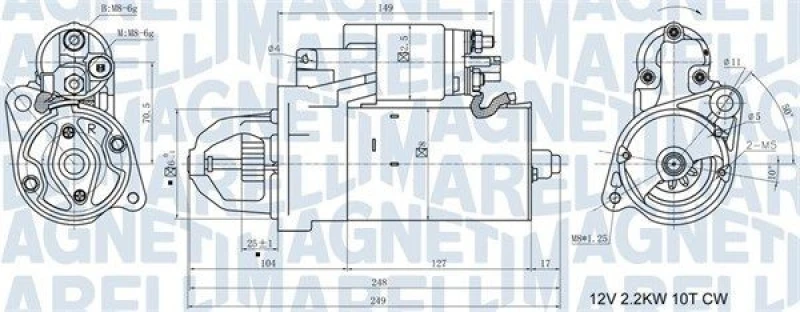 Image of MAGNETI MARELLI Starter motor MAGNETI MARELLI 063721411010