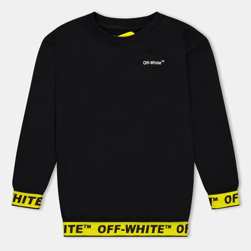 Image of Off White Kids Crew Sweater Black male 6Y