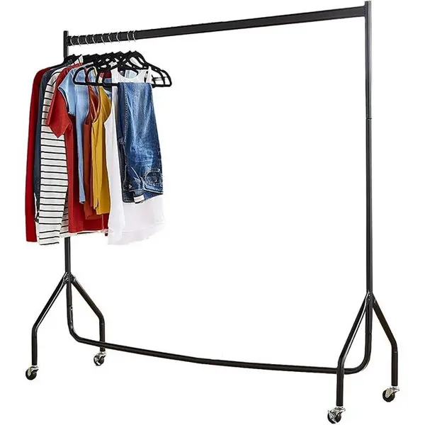Image of Studio Superior 4FT Long x 5FT Clothes Rail In Black - Black 4ft x 5ft