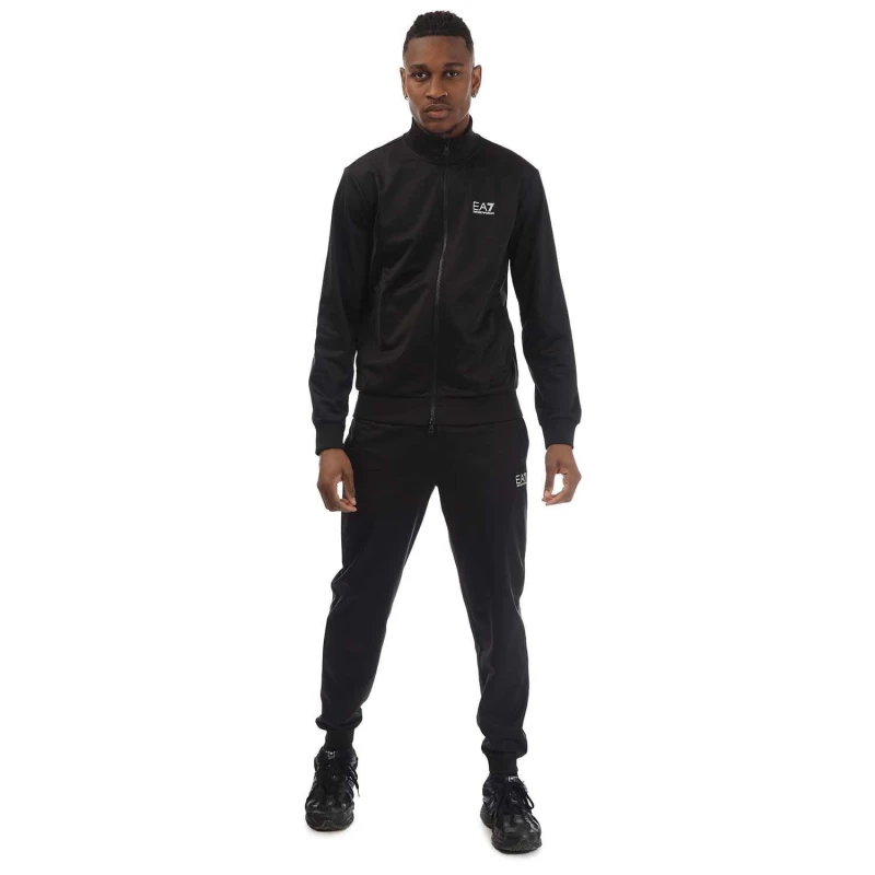 Image of EA7 Logo Zip Tracksuit Black XL
