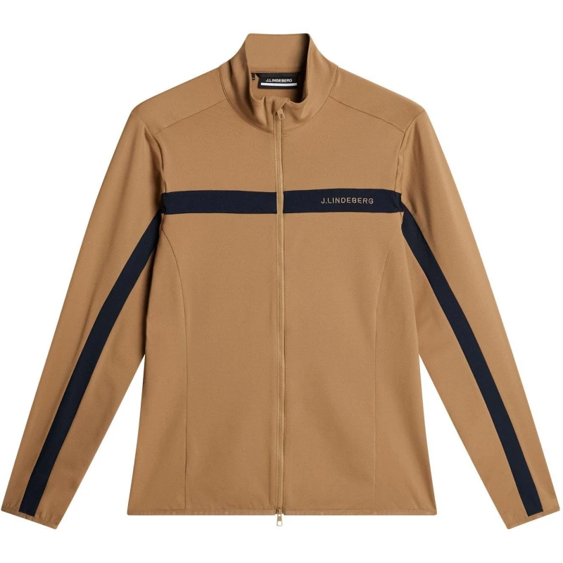 Image of J Lindeberg Golf Mens Jarvis Performance Golf Jacket Tigers Eye male Small
