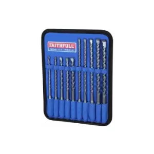 image of Faithfull - SDS Plus Drill Bit Set, 10 Piece