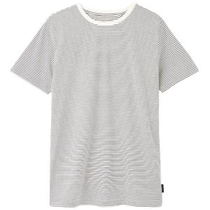 Image of Joules Mens Boathouse Stripe T-Shirt Cream Navy Stripe Large