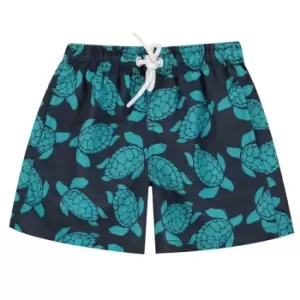 image of Ript Turtle Print Swim Shorts - Blue