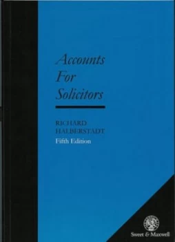 Image of Accounts for Solicitors by Richard Halberstadt and Richard Halberstadt Paperback