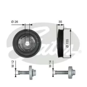 Image of GATES Torsional Vibration Damper Kit TVD1007A